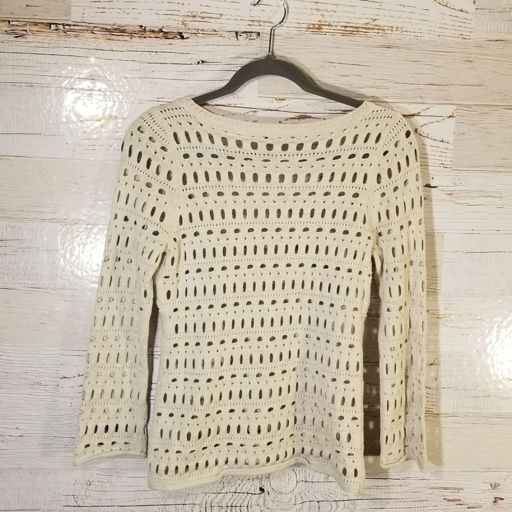 NIC+ZOE Cream V-Neck Sweater - Picture 6 of 8